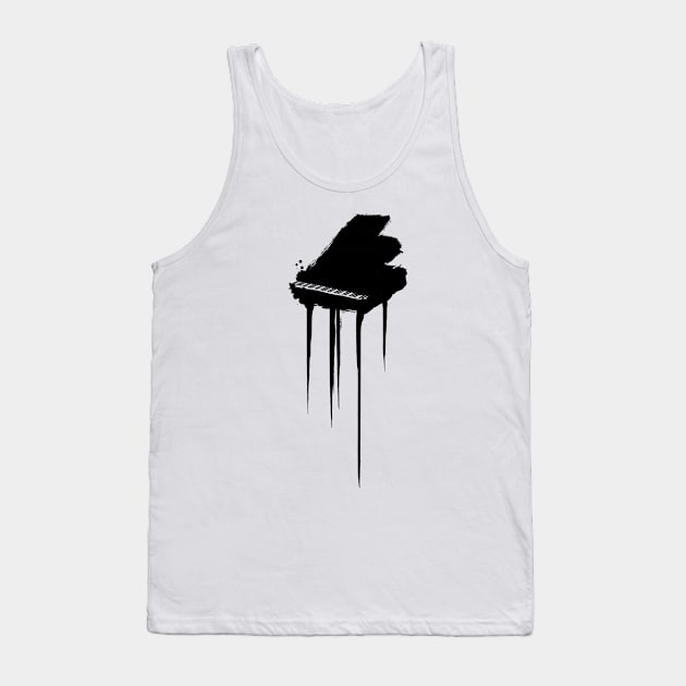 Piano Tank Top by Black Tee Inc